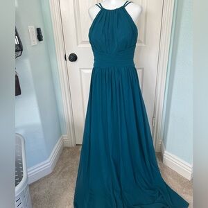 Birdy Grey Teal Chiffon Bridesmaid Formal Dress